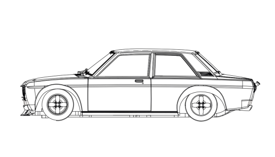 Revo Slot 1/32 Datsun 510 White Kit